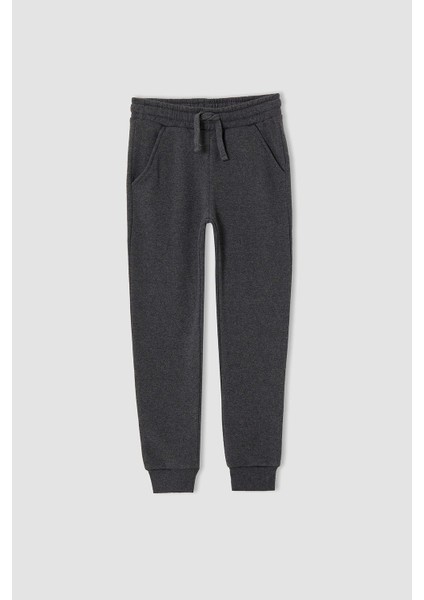 Erkek Çocuk Slim Fit İnce Sweatshirt Kumaşı Pantolon V3653A621AU