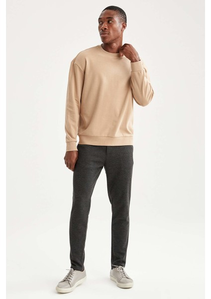 Oversize Fit Bisiklet Yaka Basic Pamuklu Sweatshirt T4984AZ21AU fiyatları