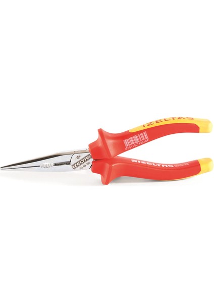 Izeltaş 180 mm Uzun Düz Karga Burun Elektrikçi Izoleli 1000 V