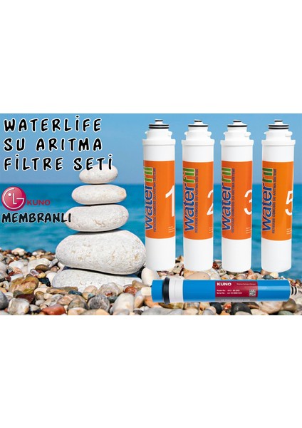 Waterlife Filtre 5 'li Lg Mebran Set Waterlife Su Arıtma Filtresi fiyatları
