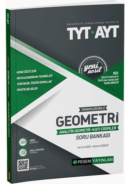 TYT- AYT Tamamı Çözümlü Geometri (Analitik Geometri-Katı Cisimler) Soru Bankası