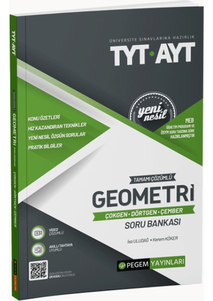 TYT- AYT Tamamı Çözümlü Geometri (Çokgen-Dörtgen-Çember) Soru Bankas