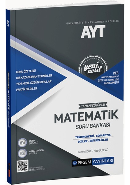 AYT Tamamı Çözümlü Matematik (Trigonometri-Logaritma-Diziler-Eşitsizlikler) Soru Bankası