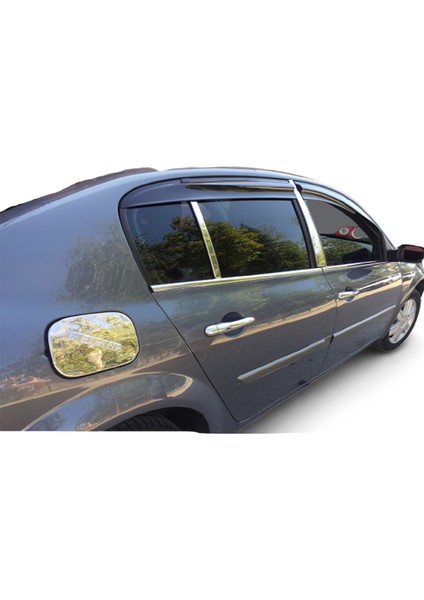 Renault Megane 2 Krom Kapı Direği 4 Parça 2003-2008 Cam Direği Paslanmaz