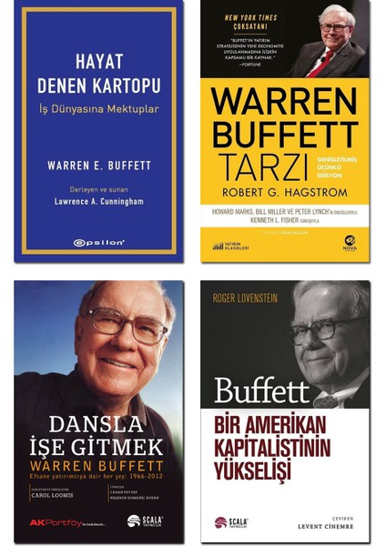 Hayat Denen Kartopu + Dansla Işe Gitmek / Warren Buffett + Bir Amerikan Kapitalistinin Yükselişi / Roger Lovenstein + Warren Buffett Tarzı / Robert G. Hagstrom – 4 Kitap Set