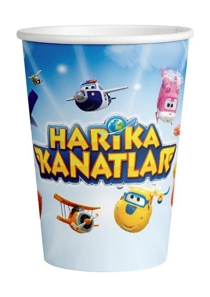 Harika Kanatlar Karton Bardak 8'li(8 Oz)