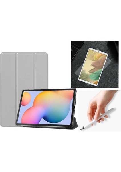 Samsung Galaxy Tab A7 Lite T225 Uyumlu Smart Tablet Kılıfı + Ekran Koruyucu + Disk Uçlu Dokunmatik Kalem
