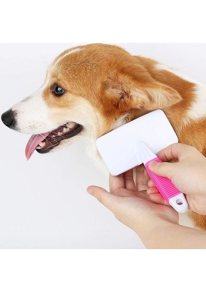 Evcil Hayvan Kedi Köpek Tarama Kaşıma Fırçası Tarağı Telli Fırça Kedi Köpek Pire Fırçası