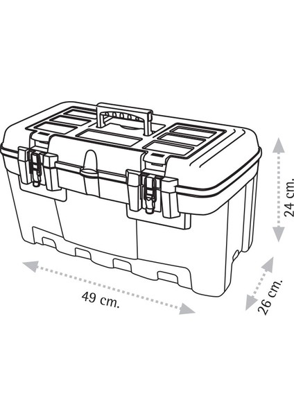 ASR-2077 19 Takım Çantası Metal Kilitli