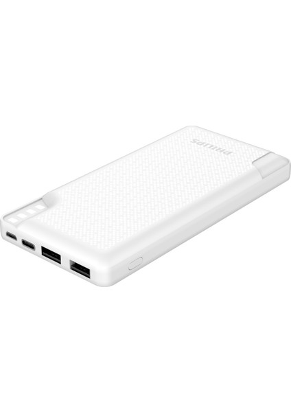 DLP2010NW/62 10.000 Mah 2 x 2.4A USB Çıkış - TypeC Giriş Powerbank Beyaz (TypeC çıkış yoktur)