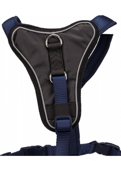 Köpek Premium Göğüs Tasması M 55-70cm 20mm Çivit Mavi