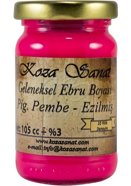 Koza Sanat Ezilmiş Ebru Boyası Pigment Pembe 105 ml