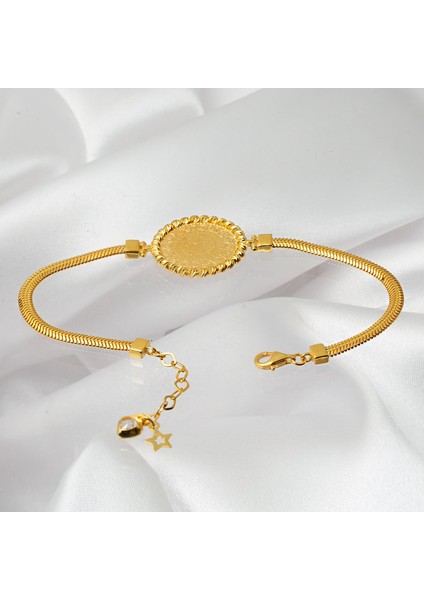 Balıksırtı Çeyrekli Dorissa Altın Bileklik modelleri