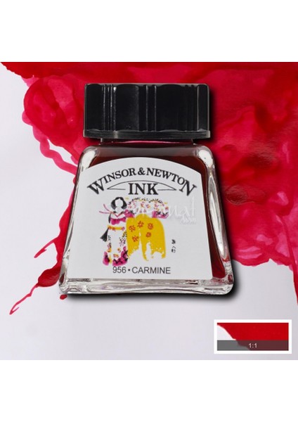 Winsor&newton Mürekkep Çizim Mürekkebi 14 ml 127 Karmin