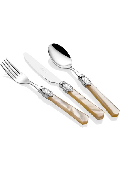 Vittoria Silver Krem 75 Parça Çatal Bıçak Seti