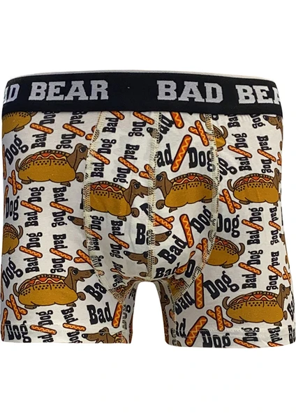 Bad Bear Bad Dog Koyu Beyaz Erkek Boxer