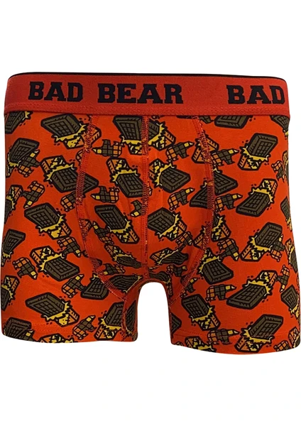 Bad Bear Chocolate Koyu Kırmızı Erkek Boxer