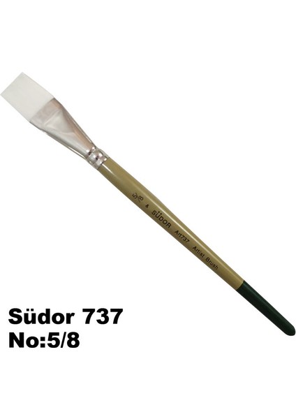 737 Seri One Stroke Sentetik Düz Kesik Uçlu Fırça No 5/8
