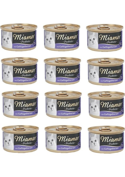 Kedi Konserve Yürekli Yaş Mama 12 x 85 gr