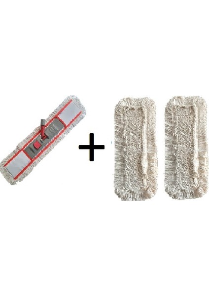 Nemli Mop Extra Takımı 80 cm + 2 Yedek Mop