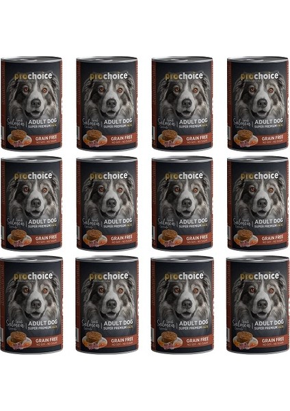 Kuzu Somon ve Havuçlu Yetişkin Köpek Konservesi 400 gr x 12
