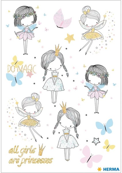 Magic Masal Prensesi Etiket Glitery fiyatları