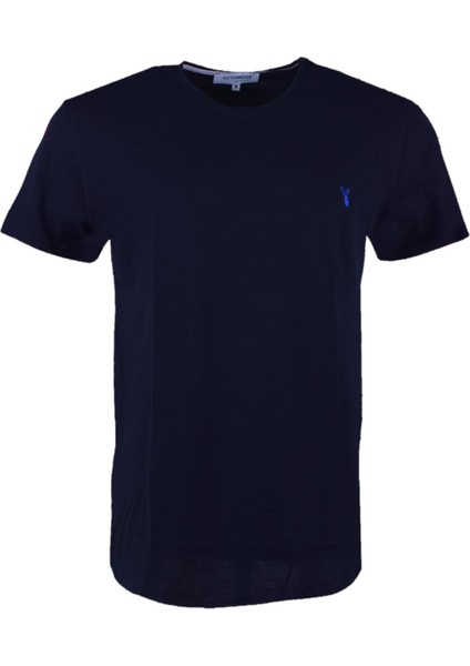 Siyah Penye Erkek Bisiklet Yaka Kısa Kollu T-Shirt,OT-BT-21011