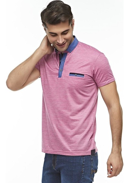 Erkek Mor Kısa Kollu Merserize Polo T-shirt, OT-P-21004 fiyatları