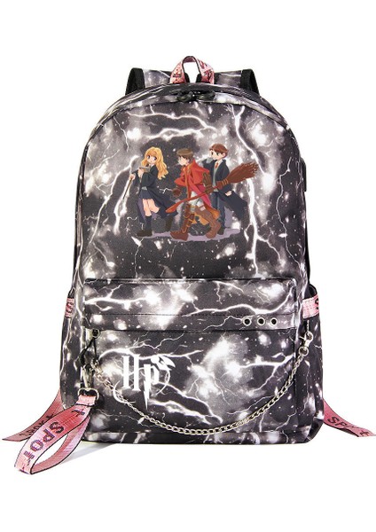 Hogwarts Okulu USB Şarj Edilebilir Okul Çantası (Yurt Dışından)