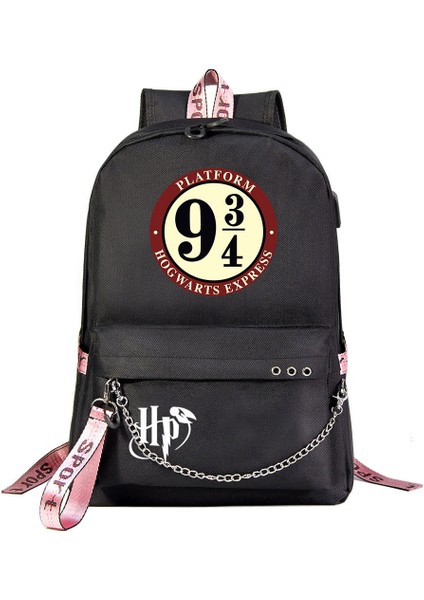 Hogwarts Okulu USB Şarj Edilebilir Okul Çantası (Yurt Dışından)