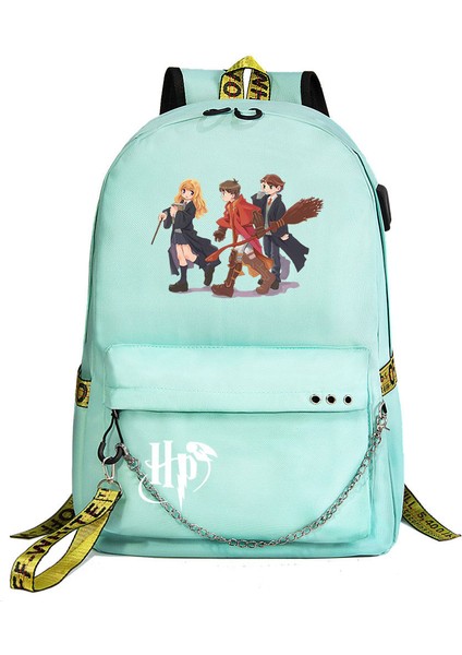 Hogwarts Okulu USB Şarj Edilebilir Okul Çantası (Yurt Dışından)