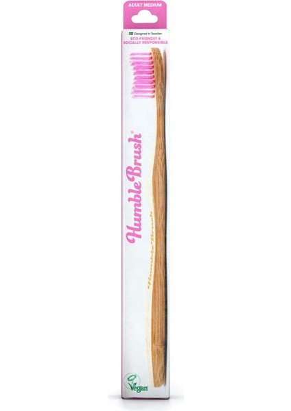 The Humble Co Yetişkin Diş Fırçası Medium - Pembe