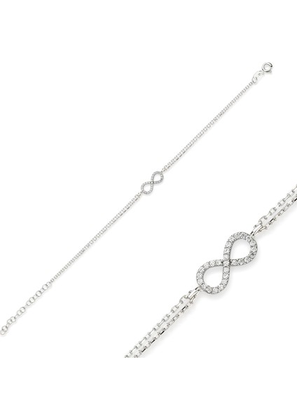 925 Ayar Gümüş Sonsuzluk Bileklik