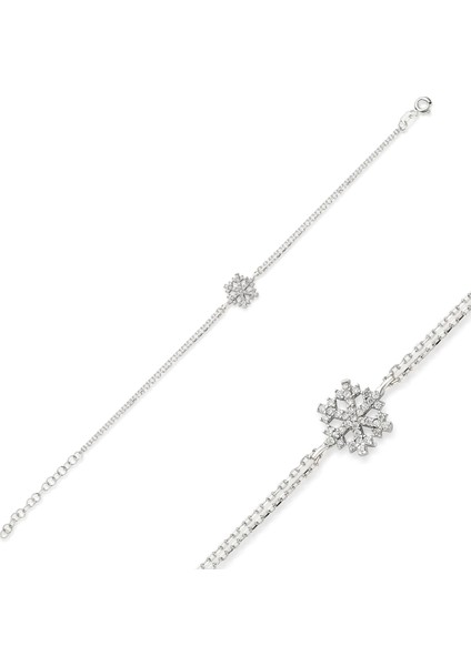 925 Ayar Gümüş Kar Tanesi Bileklik