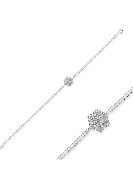 925 Ayar Gümüş Kar Tanesi Bileklik