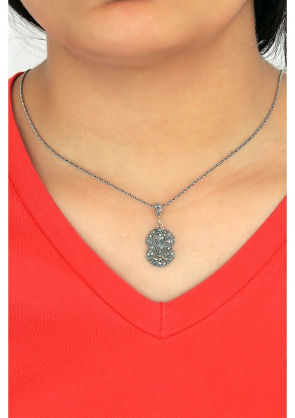 Sade Tasarım Markazit Gümüş Kadın Kolye