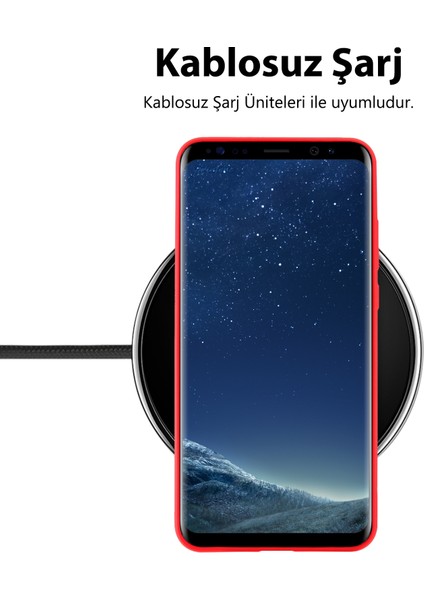 Samsung Galaxy A01 Uyumlu Kılıf Lansman Içi Kadife - Kırmızı