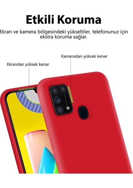 Samsung Galaxy A01 Uyumlu Kılıf Lansman Içi Kadife - Kırmızı