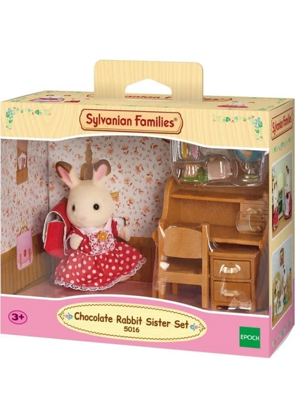 Sylvanian Families Çikolata Kulaklı Tavşan Kız ve  Çalışma Masası 5016