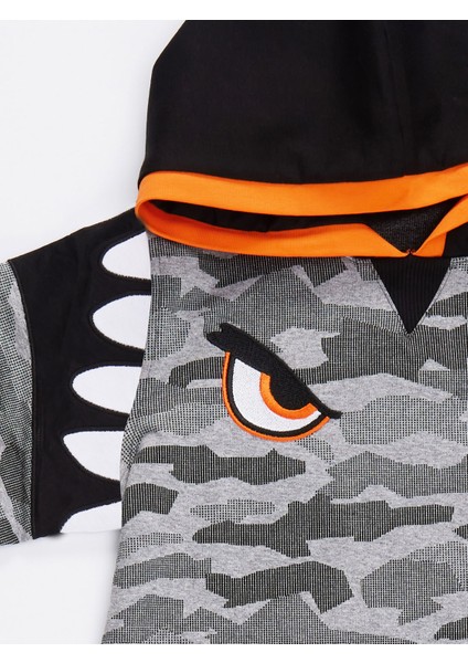 Kamuflaj Kapişonlu Erkek Çocuk Sweatshirt