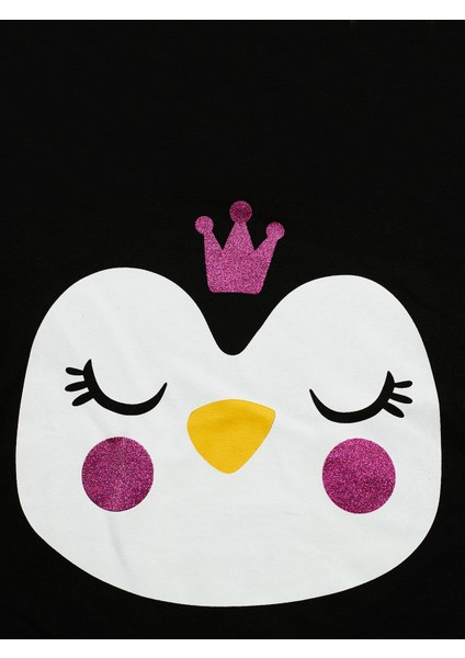 Prenses Penguen Kız Çocuk T-shirt Pantolon Takım indirimleri