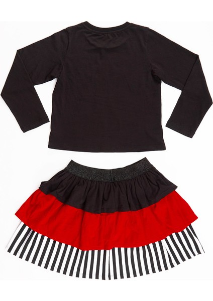 Cute Heart Kız Çocuk T-shirt Etek Takım