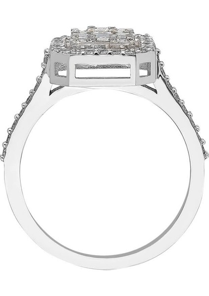 F Renk 0,90 Karat Baget Pırlanta Yüzük 0441R0044 modelleri