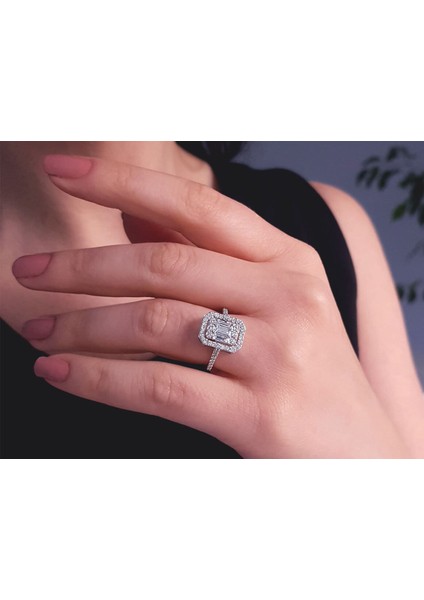 F Renk 0,90 Karat Baget Pırlanta Yüzük 0441R0044 fırsatları