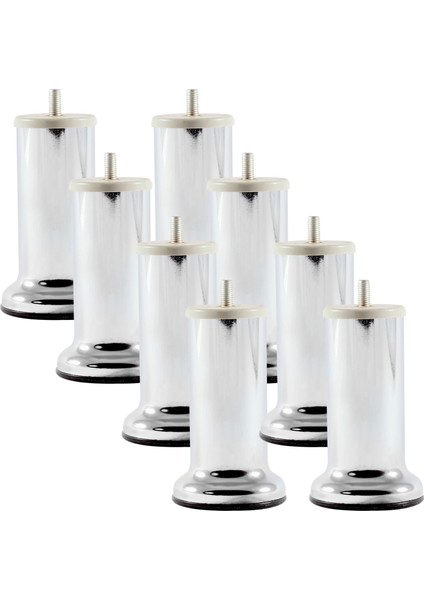 Adem Koç Baza Ayağı Koltuk Ayağı Kanepe Ayağı Mobilya Ayağı Krom 12 cm (8 Adet)