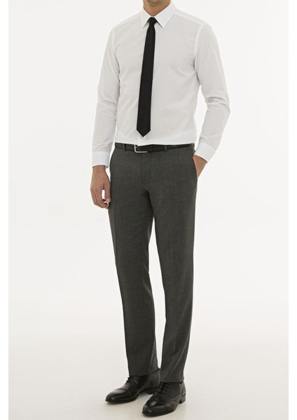 Giyim Erkek Slim Fit Düz Beyaz Gömlek modelleri