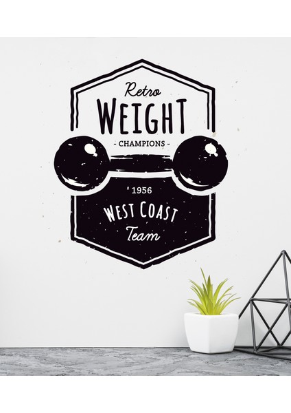 Retro Weight Dekoratif Duvar Sticker