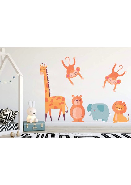 Orman Hayvanları 2 Çocuk Odası Dekoratif Duvar Sticker