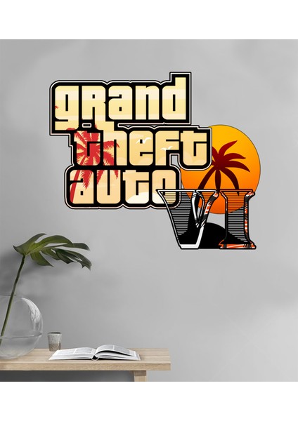 Gta Vı Dekoratif Çok Amaçlı Duvar Sticker