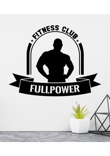 Fitness Clup Fullpower Dekoratif Duvar Sticker